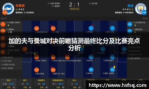 加的夫与曼城对决前瞻猜测最终比分及比赛亮点分析